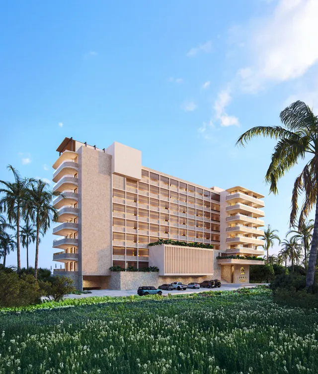 Full height of the beachfront tower
