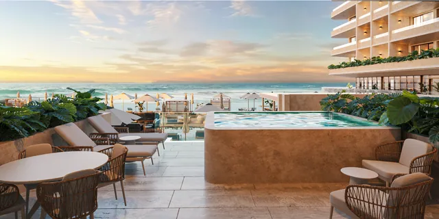 Garden residence planted terrace and pool